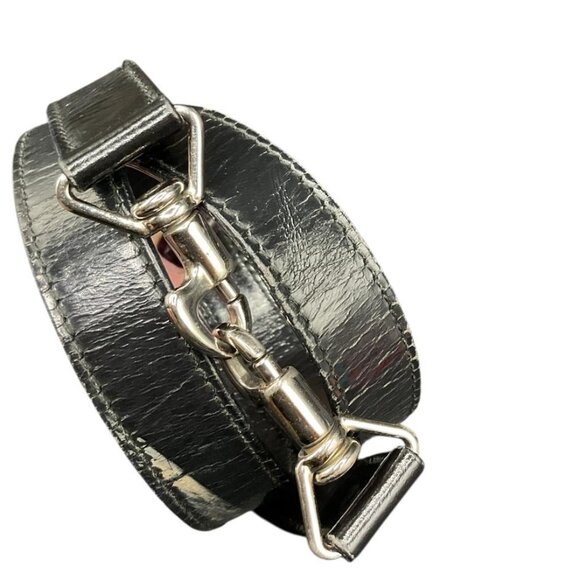 Coach Black Leather Bag Strap with Silver Hardware - Picture 3 of 3